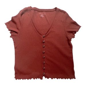 American Eagle Button Front Blouse